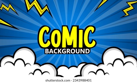 comic book background vintage pop art superhero background for comics, comic background with abstract vector halftone flash dot pattern. vector illustration eps 10.
