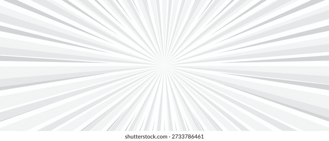 Comic book black and white radial lines background. Manga speed frame. Super hero action. Vector illustration