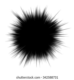 Comic Book Black And White Radial Lines Background