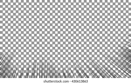 Comic book black and white radial lines background