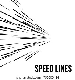 Comic book black and white radial speed lines background. Explosion vector illustration