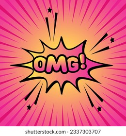 Comic book, Cartoon comic background with various speech bubbles, symbols, pop-art style and sound effects and  style Rays, radial, halftone, dotted effect  colored Halftone Backgrounds
