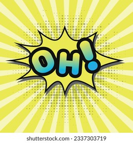 Comic book, Cartoon comic background with various speech bubbles, symbols, pop-art style and sound effects and  style Rays, radial, halftone, dotted effect  colored Halftone Backgrounds
