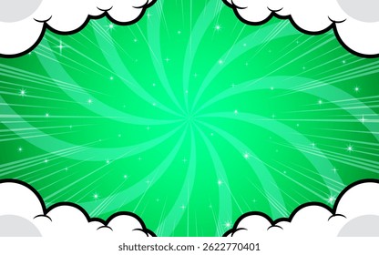 Comic book cartoon with cloud illustration