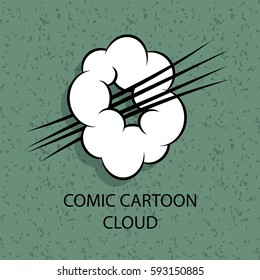 Comic book cartoon funny text dialog empty cloud. Abstract creative hand drawn vector colored blank bubble. Comic speech balloon background pop art style. Vintage texture. For sale banner.