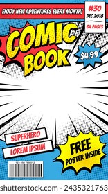 comic book cartoon magazine cover background