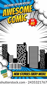 comic book cartoon magazine cover background