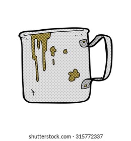 caricatura de historietas en taza de latón antiguo