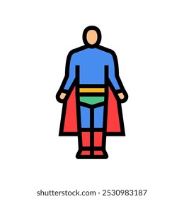 comic book cosplay male color icon vector. comic book cosplay male sign. isolated symbol illustration