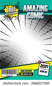 comic book cover background template