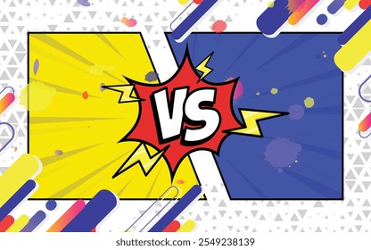 Comic book cover background versus colors, texture color, Halftone Print Texture Stock Vector - Fighting Illustration