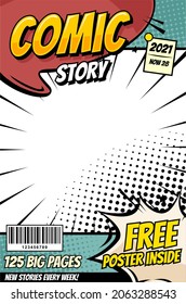 comic book cover magazine template