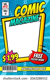 comic book cover magazine template