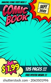 comic book cover magazine template
