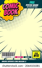 comic book cover magazine template