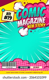 comic book cover magazine template