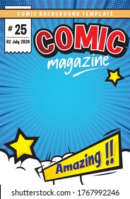 Comic book cover. Vector illustration.