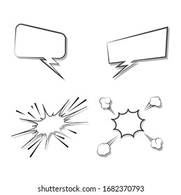 Comic Book  Design Element Vector Illustration