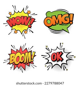 Comic book element vector illustration. Suitable for pop art and comic style design element.