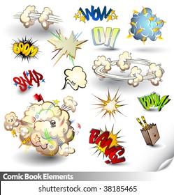 Comic Book Elements - Vector Cartoon Explosions