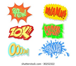 Comic Book Exclamation Sounds - Vector Illustrations svg