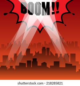 Comic book explosion abstract, vector illustration