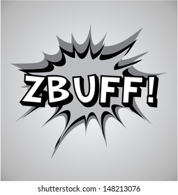 Comic book explosion bubble, vector illustration, zbuff
