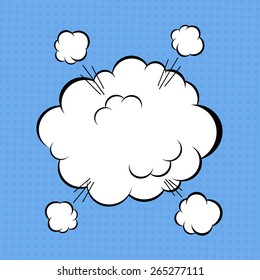 Comic Book Explosion Cloud. Vector Illustration