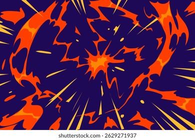Explosão da história em quadrinhos, boom. Desenho criativo de desenhos animados. Ilustração de vetor desenhada à mão