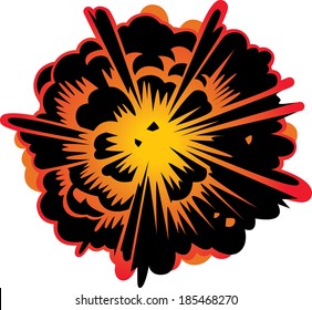 Comic book explosion illustration