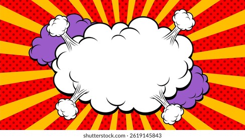 Comic book explosion, vector illustration