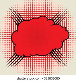 Comic book explosion, vector illustration