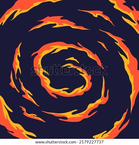 Comic book fantastic fire flames, smoke backgrounds. Design template page. Hand drawn vector art illustration. 