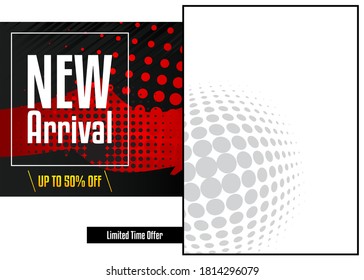 Comic book fashion sale social media post design. Cartoon colored poster template. Vector comics premium backdrop illustration.