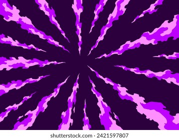 Comic book flame background. Cartoon explosion element. Boom cloud and flame, smoke and explode. Boom effect vector element for game design