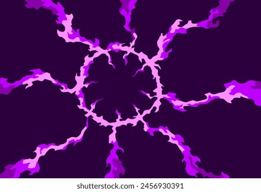 Fondo de llama de cómic. Elemento de explosión de caricatura. Nubes y llamas, humo y explosiones. Efecto Boom, elemento de Vector para el diseño de juegos