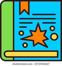 Comic book Flat Style Sample EPS Icon
