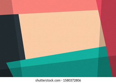 Comic book geometric pop art retro background. Abstract vector pattern 80s-90s. Halftone trendy frame for text banner.