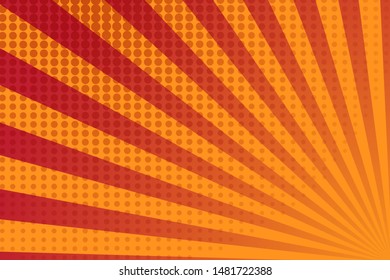 Comic book halftone background. Vintage superheroes comics poster backdrop, retro halftone texture and superhero comic pop art books dialog page vector background
