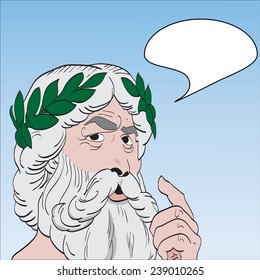 Comic book illustration of a God / wise man