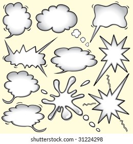 Comic book inspired thought bubbles