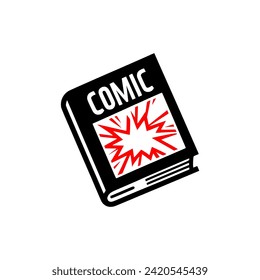 Comicbuch-Logo, Vektorgrafik-Design