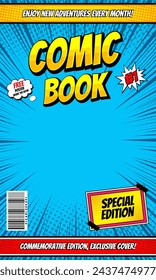 Comic book magazine cover background