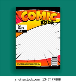comic book magazine cover page design template