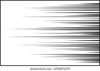Comic, Manga oder Anime Speed Lines, horizontale Strahlen, Zoom und Bewegungseffekte. Cartoon Superhelden Action Hintergrund
