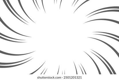 Comic book and manga speed lines background. Super hero action, explosion background. Vector illustration