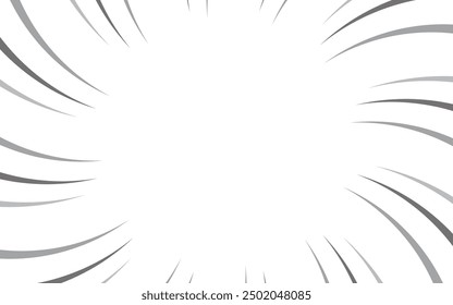 Comic book and manga speed lines background. Super hero action, explosion background. Vector illustration