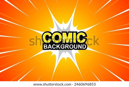 Comic book page background with halftone effect. Vector illustration