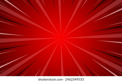Comic book page background with rays, radial effect and halftone effect. Vector illustration