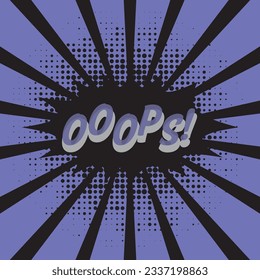 Comic book page backgrounds set with white speech bubbles different colorful wordings radial halftone and rays humor effects. Vector illustration